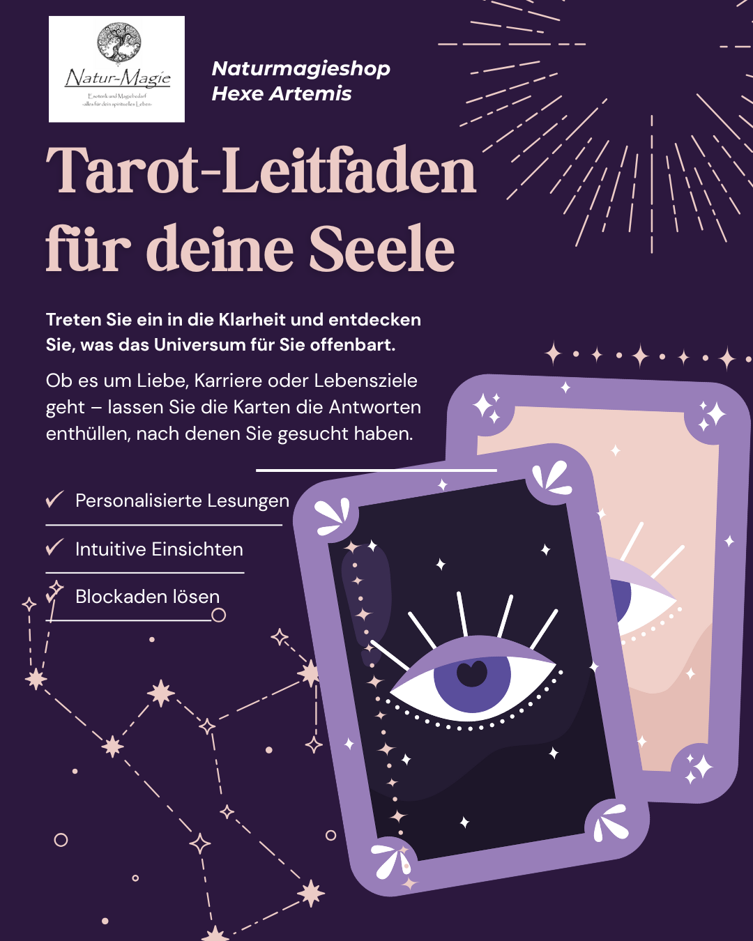 🔮 Klarblick mit den karten "Klarheit & Impulse", Blockaden lösen