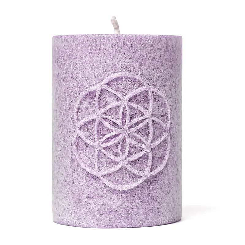 Same des Lebens Kerze Violett – Schöpfung, Potenzial & Intuition
