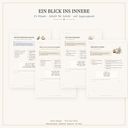 Schwellenlicht Schutzbuch dunkle Jahreszeit | 24 Schutzrituale, Haussegen zum Ausdrucken & altes Hauswissen | PDF E-Book 47 Seiten