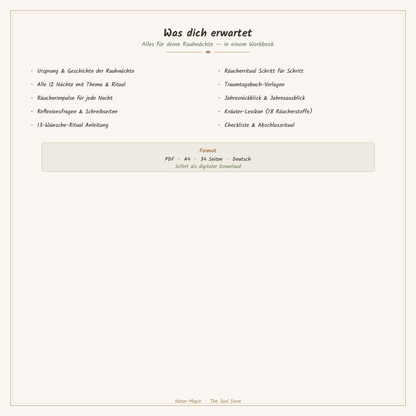 Die Magie der Rauhnächte — Workbook & Journal