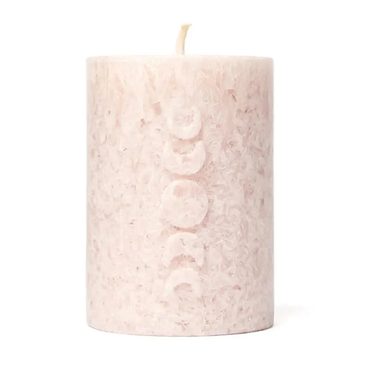 Mondphasen Kerze Rosa – Intuition, Wandel & Neubeginn