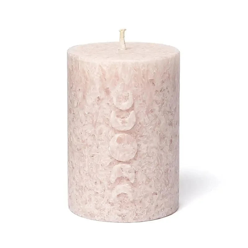 Mondphasen Kerze Rosa – Intuition, Wandel & Neubeginn