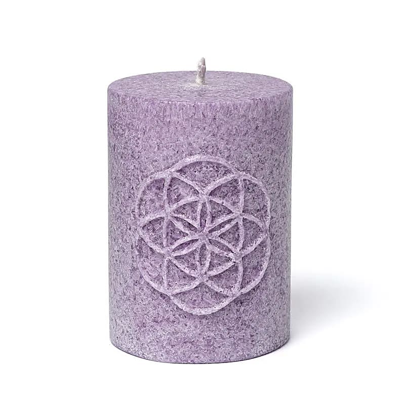Same des Lebens Kerze Violett – Schöpfung, Potenzial & Intuition