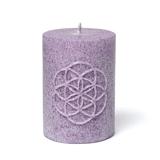 Same des Lebens Kerze Violett – Schöpfung, Potenzial & Intuition