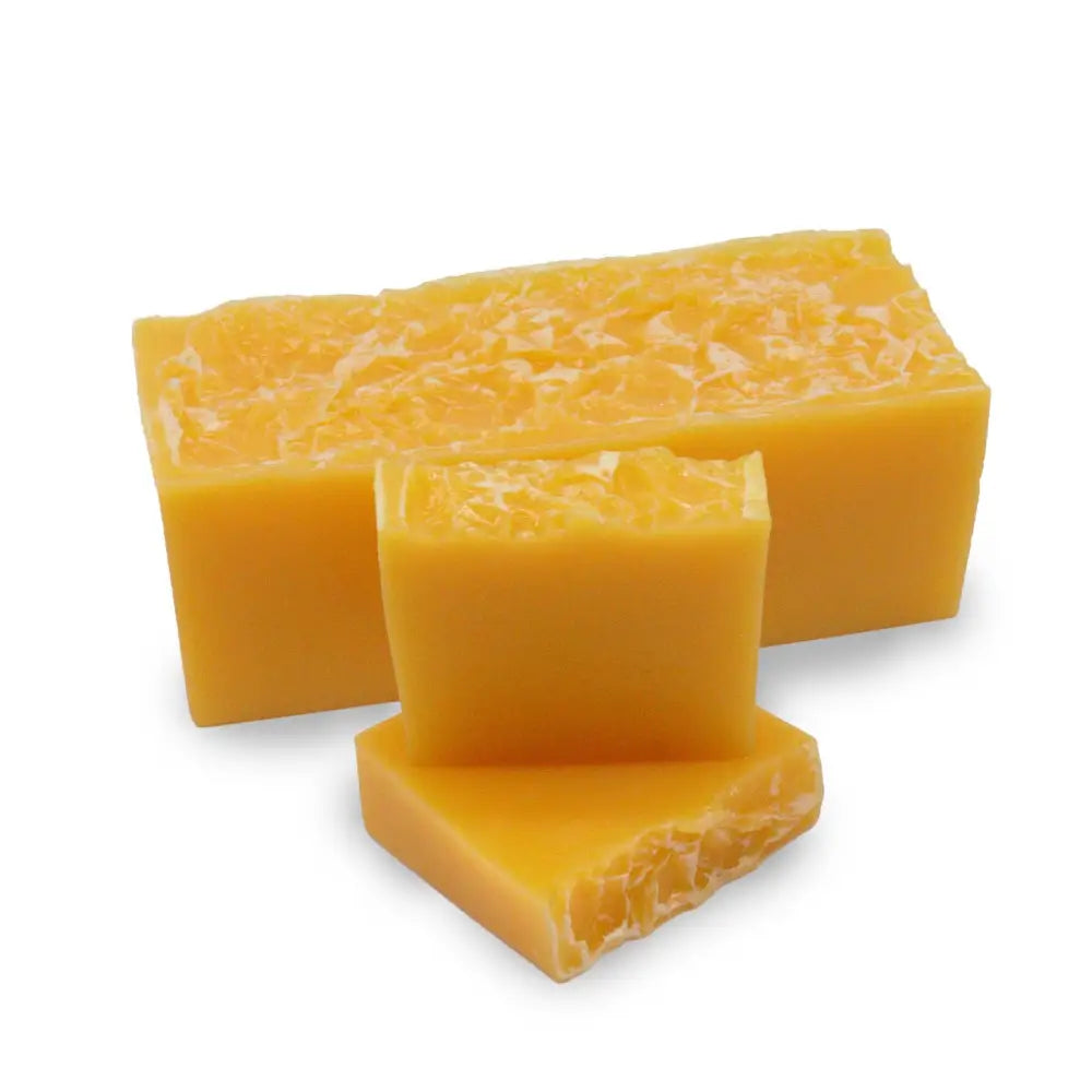 🧼 Handgemachte Seife – Mandarin & Honey - 100g - Handcrafted Wild Soap Loaves 1.3 Kg & Slices 100-140g
