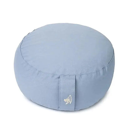 Meditationskissen rund – aus Bio-Baumwolle - babyblau - yoga