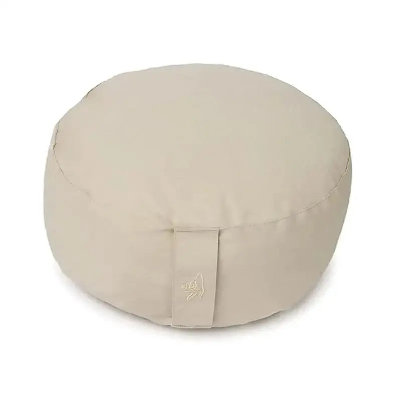 Meditationskissen rund – aus Bio-Baumwolle - Beige - yoga