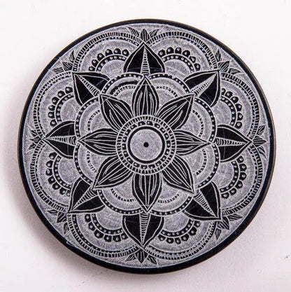 Stäbchenhalter Mandala Speckstein - Räucherzubehör